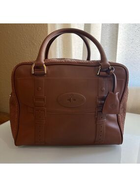 MULBERRY BROWN MAISIE CLIPPER HANDBAG